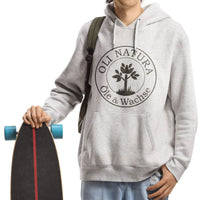 Grey hoodie with black OLI logo
