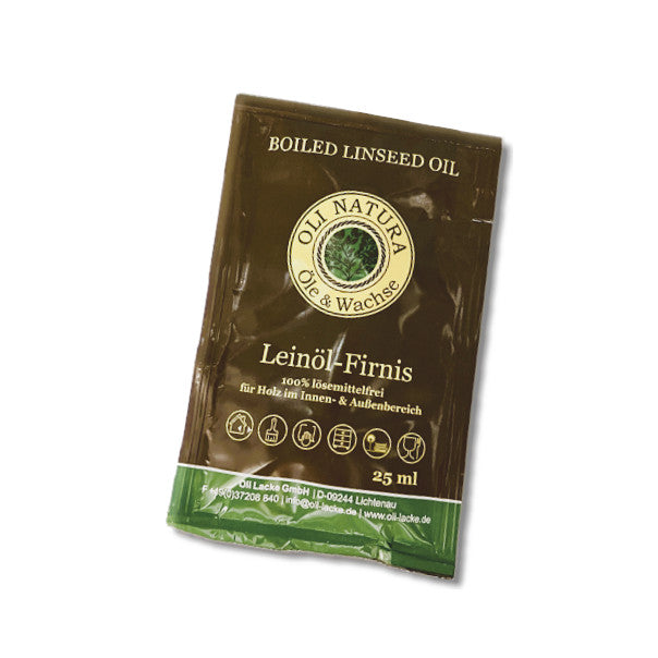 OLI NATURA® Leinöl-Firnis – 25 ml Sampler