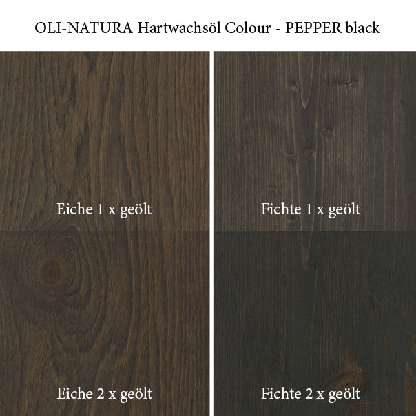 Colour hardwax oil sample box