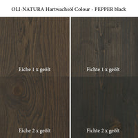 Colour hardwax oil sample box