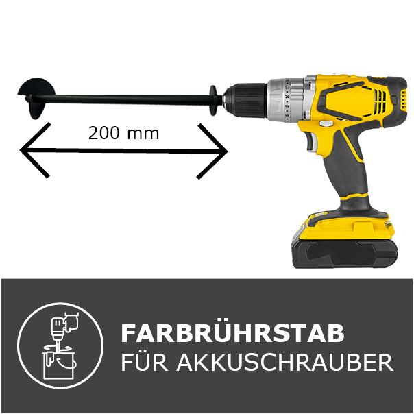 Paint stirrer for cordless drill